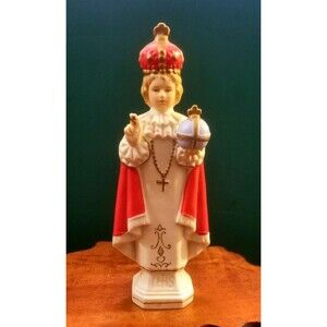 Vintage Infant Jesus of Prague 6" Porcelain Figurine Sanmyro Japan